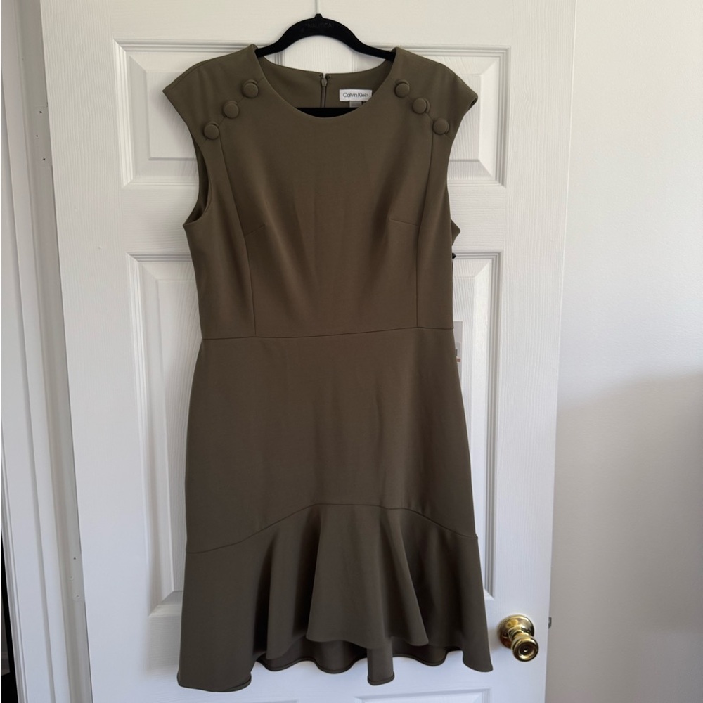 Calvin Klein Olive Green Women's Dress